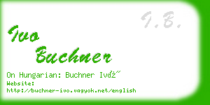 ivo buchner business card